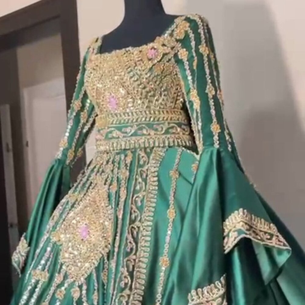 Beautiful green Henna Gown
